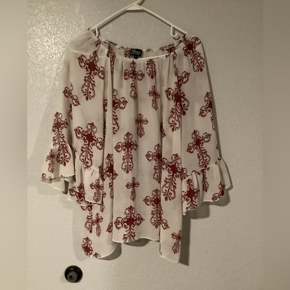 Cowgirl hardware Shirt-Crosses print